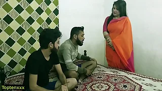 Indian hot xxx trilogy sex&excl; Malkin aunty and two young boy hot sex&excl; clear hindi audio